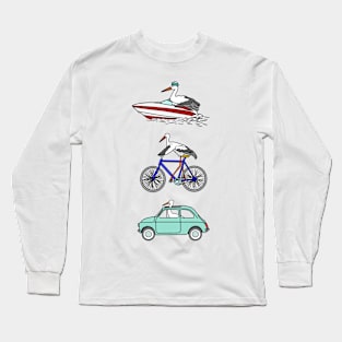 Ooievaar ooiefiets ooierijd Long Sleeve T-Shirt